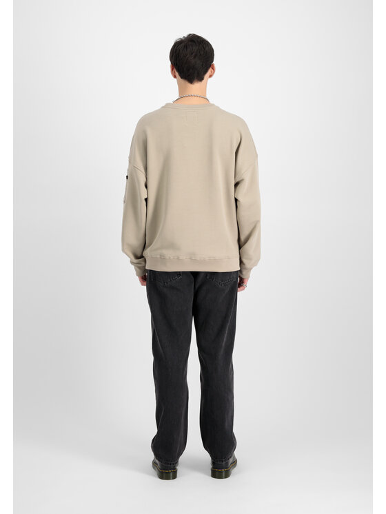 Alpha Industries Alpha Industries Bluza Alpha Essentials Rubber Logo Sweatshirt Żółty Relaxed Fit