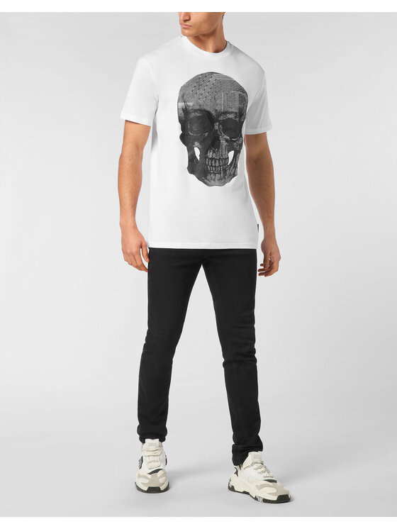 PHILIPP PLEIN PHILIPP PLEIN T-Shirt 24649 Biały Regular Fit