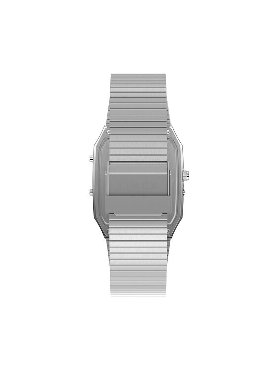Timex Timex Käekell Q Timex® 1982 Ana-Digi Reissue Chronograph TW2Y05900 Hõbedane