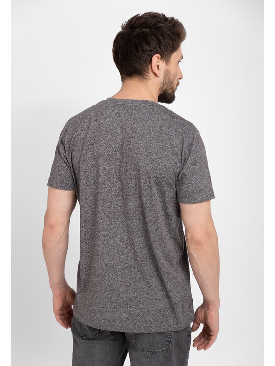 Volcano Volcano T-Shirt T-MEIL Szary Regular Fit