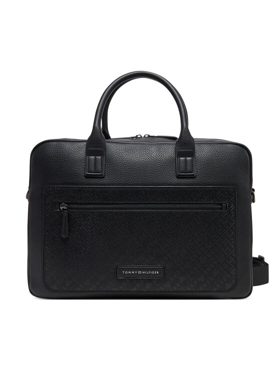 Geantă pentru laptop Tommy Hilfiger Th Monogram Computer Bag AM0AM13209 Negru