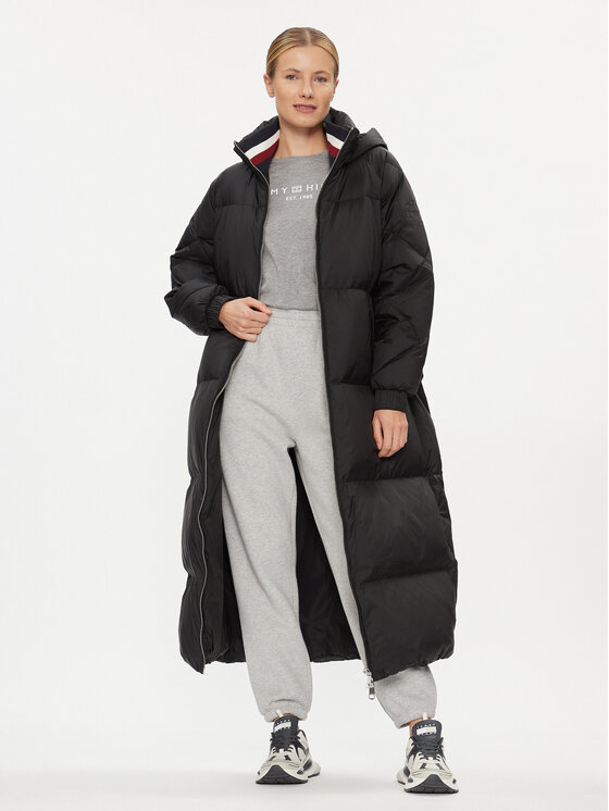 Tommy Hilfiger Tommy Hilfiger Пухено яке Modern WW0WW38918 Черен Regular Fit
