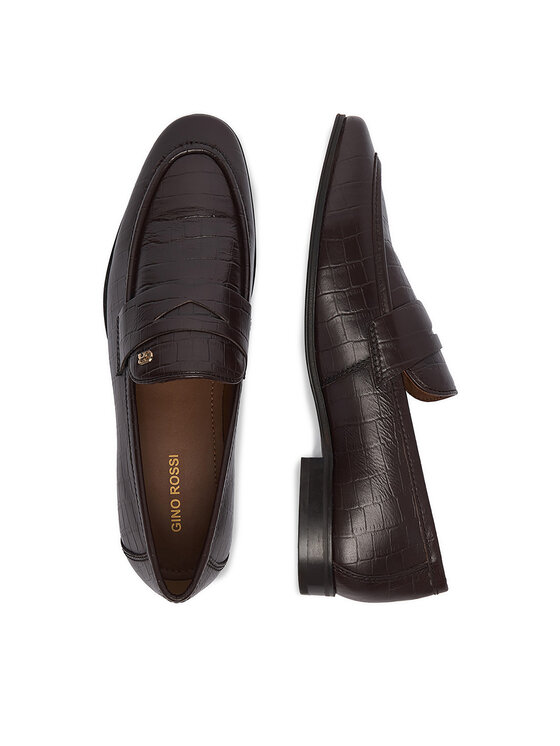 GINO ROSSI GINO ROSSI Loafersy EO-GIOVANNI-02 Brązowy ciemny