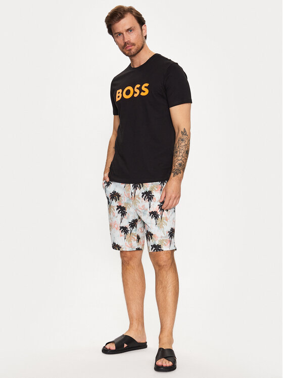 BOSS Boss Auduma šorti 50489123 Zils Regular Fit