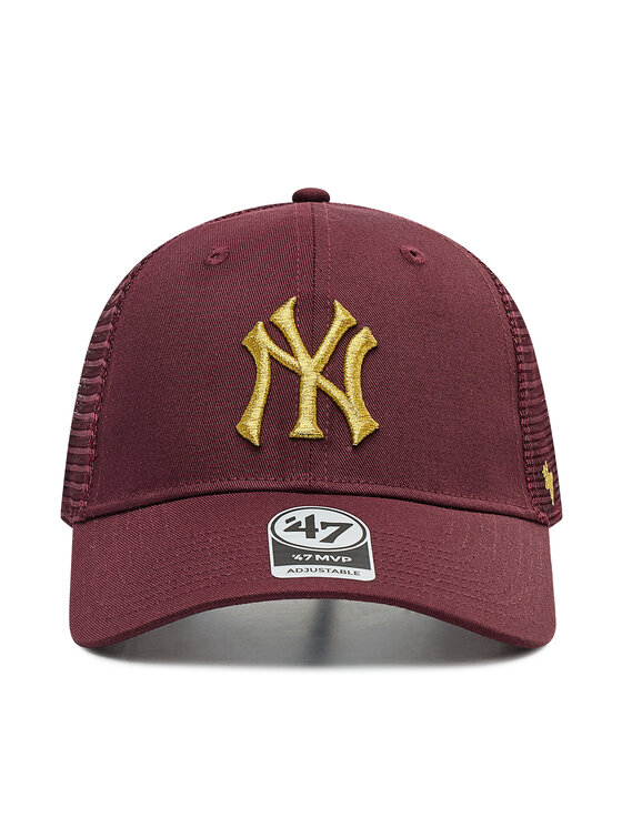 47 Brand 47 Brand Czapka z daszkiem MLB NY Yankees Trucker B-BRMTL17CTP-KM Bordowy