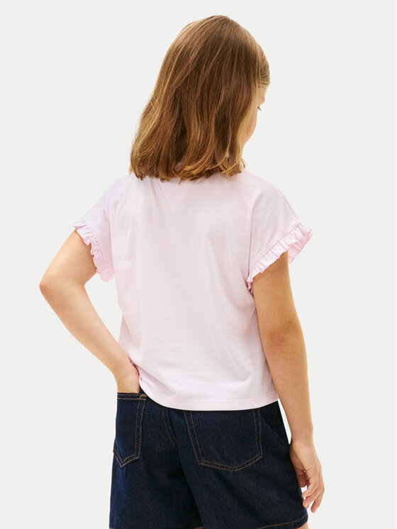Tommy Hilfiger Tommy Hilfiger Tričko Essential KG0KG08970 Svetloružová Relaxed Fit