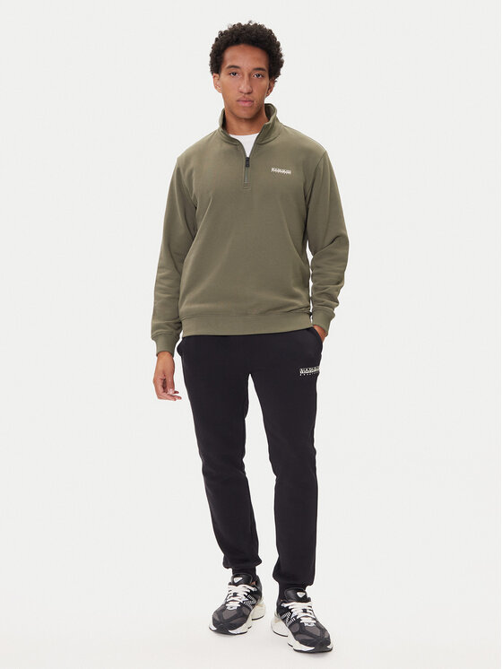 Napapijri Napapijri Μπλούζα B-Small Box Hz NP0A88TO Πράσινο Relaxed Fit