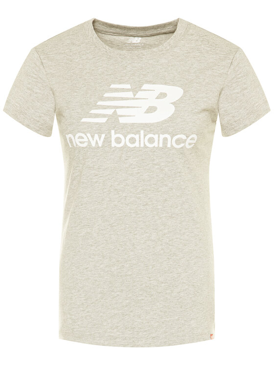 New Balance New Balance T-Shirt Essentials Stacked Logo Tee WT91546 Grau Athletic Fit