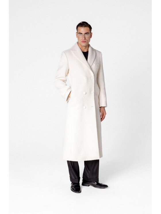 LE POSSÉ LE POSSÉ Cappotto di transizione DBMBMC Bianco Regular Fit