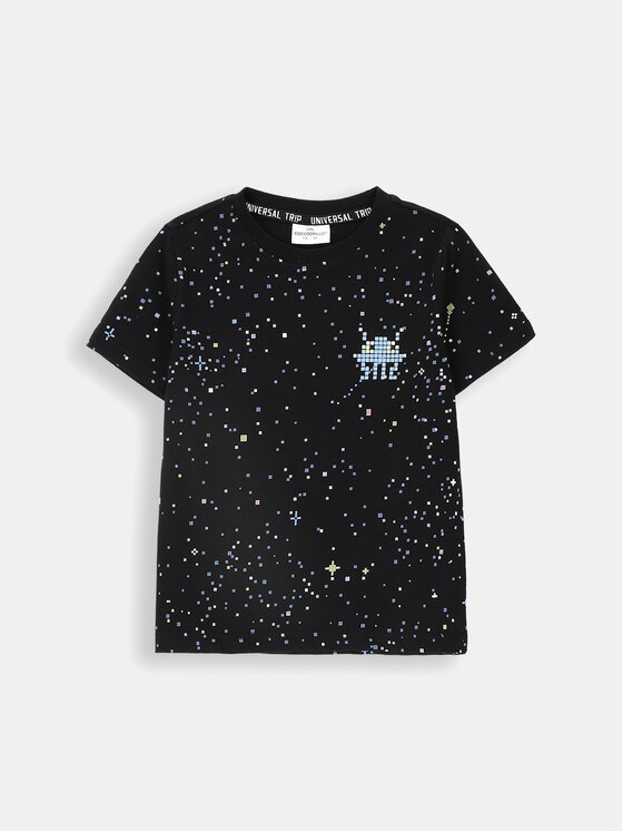 Chłopięcy T-Shirt Coccodrillo, Rozmiar 92, Czarny, ZC4143201WBK