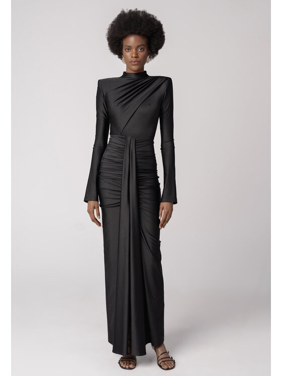 sax35th sax35th Sukienka wieczorowa ALISE Czarny Slim Fit