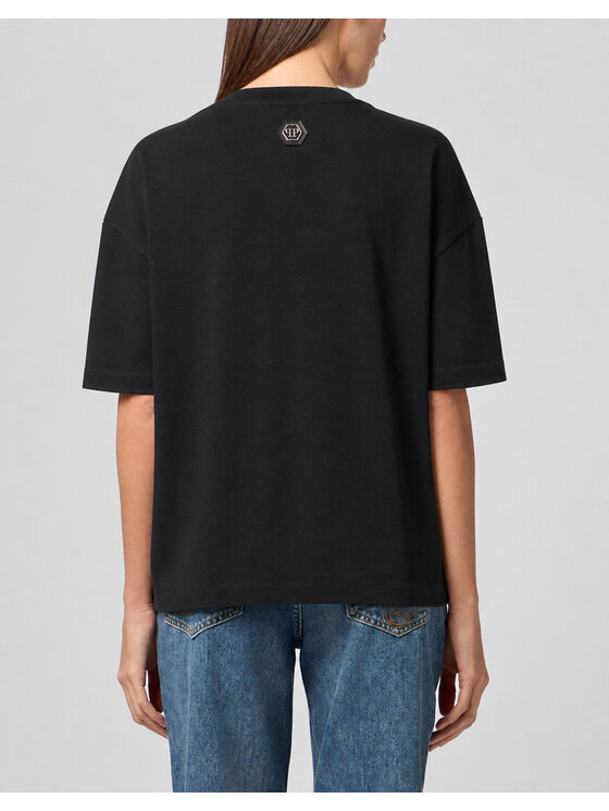 PHILIPP PLEIN PHILIPP PLEIN T-Shirt 26511 Czarny Over Fit