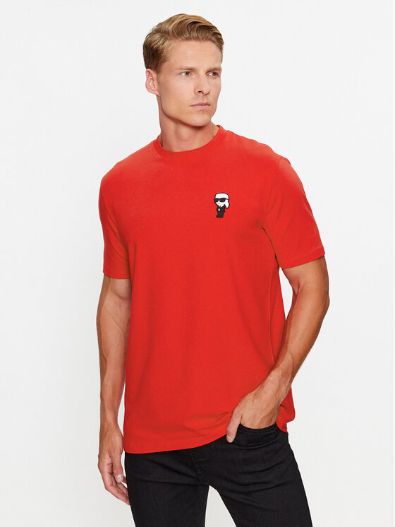 KARL LAGERFELD Majica 755027 534221 Rdeča Regular Fit