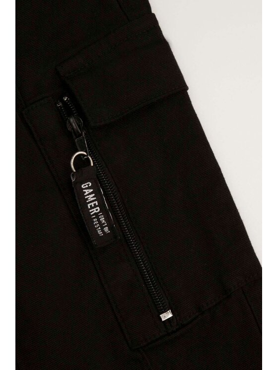 Coccodrillo Coccodrillo Spodnie materiałowe WC4119101GBK-021 Czarny Regular Fit