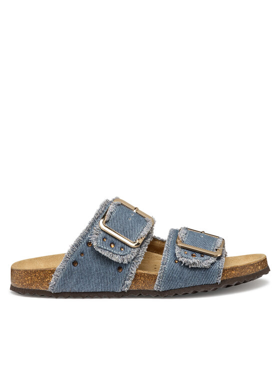 Geox Pantoletten D Brionia R D55Y3S 00011 C4005 Blau, Größe 36