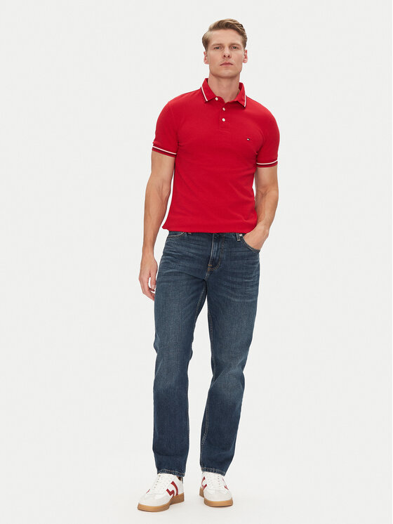 Tommy Hilfiger Tommy Hilfiger Polo Seasonal MW0MW39993 Crvena Slim Fit