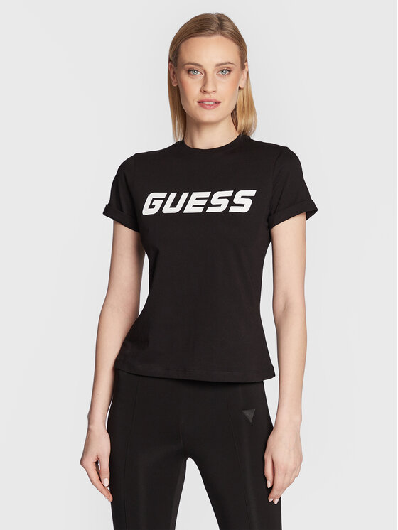 Guess Guess T-krekls V3RI02 I3Z14 Melns Regular Fit