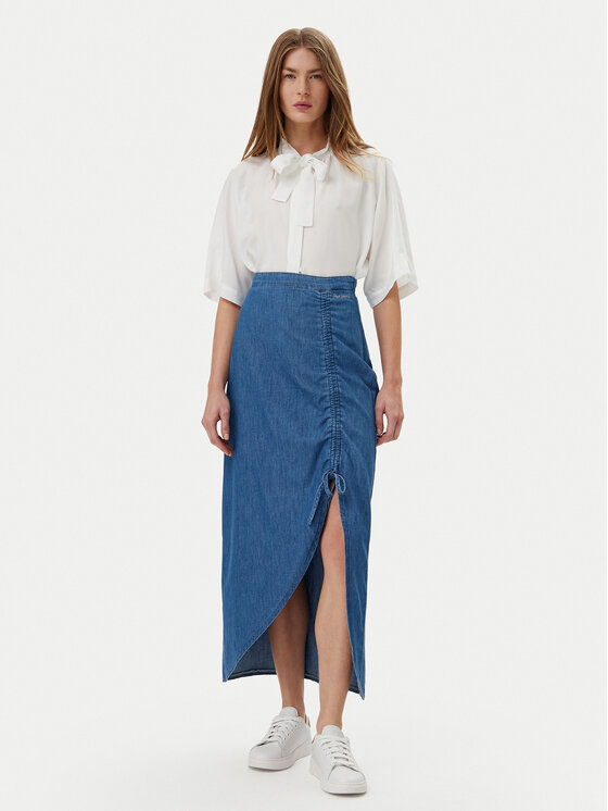 Pepe Jeans Pepe Jeans Fustă de blugi PL901218 Albastru Slim Fit