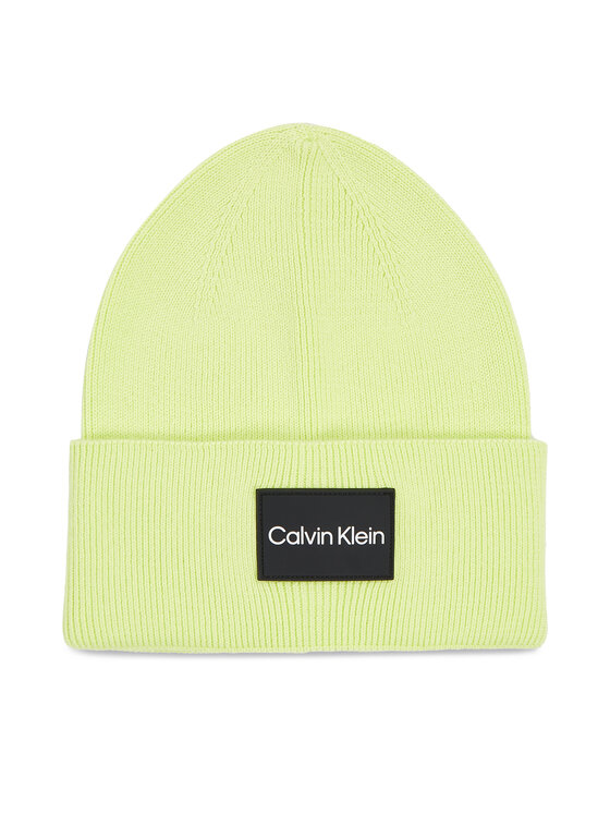 Calvin Klein Calvin Klein Шапкa Fine Cotton Rib Beanie K50K510986 Зелений