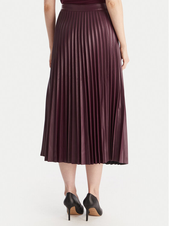 Vero Moda Vero Moda Fustă din imitație de piele Bella Holly 10319036 Violet Regular Fit