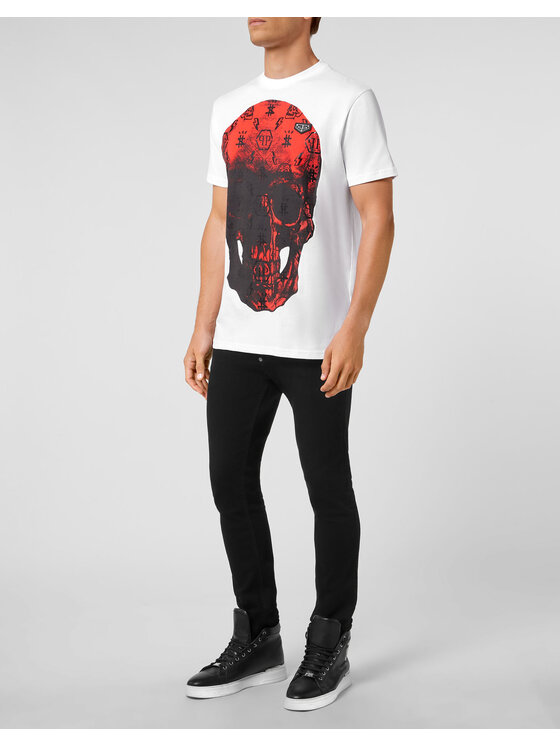 PHILIPP PLEIN PHILIPP PLEIN T-Shirt 99 Biały Regular Fit