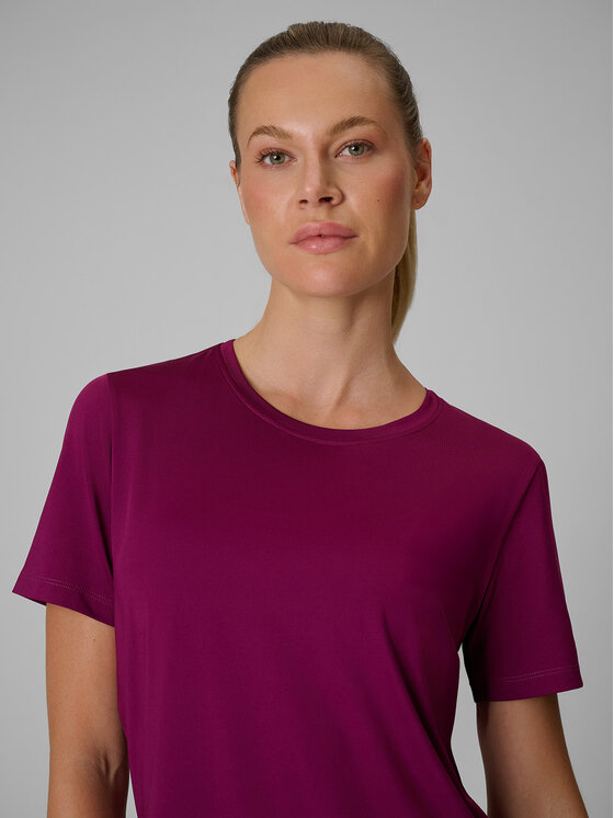 4F 4F Koszulka techniczna BASIC+ Bordowy Loose Fit