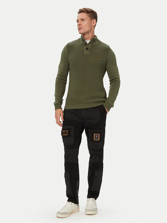 Aeronautica Militare Aeronautica Militare Kampsun 262MA1572UL00409 Khakivärviline Regular Fit