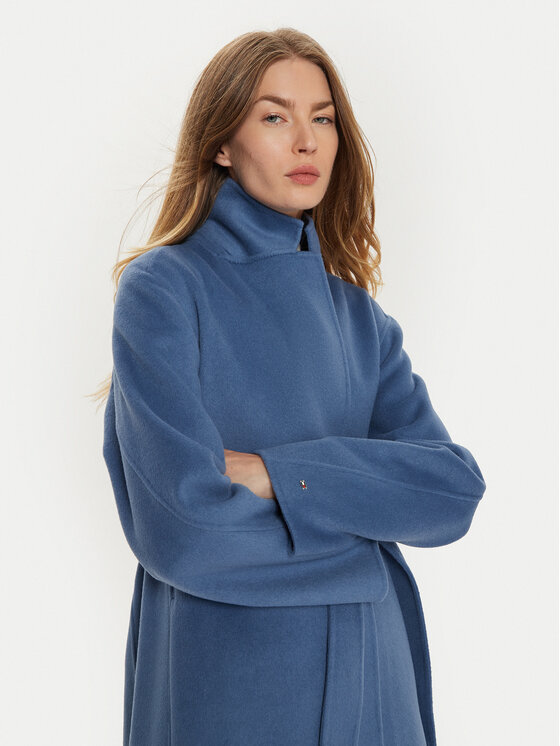 Tommy Hilfiger Tommy Hilfiger Wollmantel WW0WW43603 Blau Regular Fit
