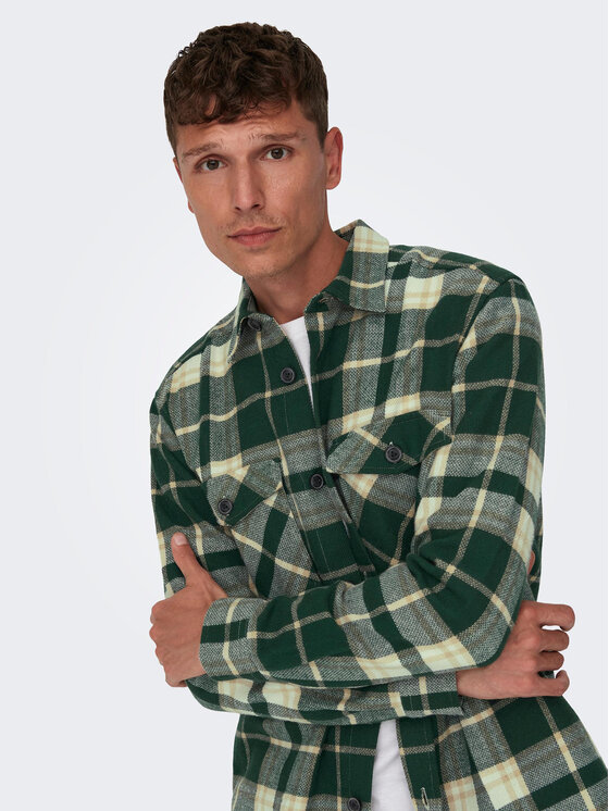 Only & Sons Only & Sons Camicia 22026313 Verde Loose Fit