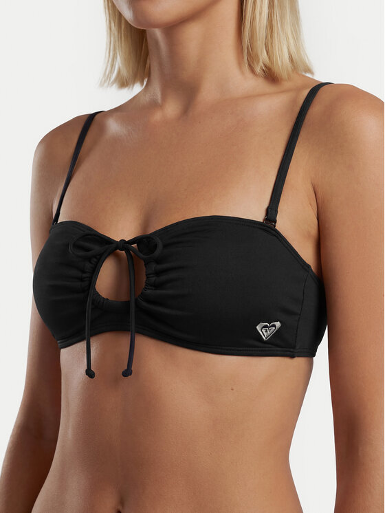 Roxy Roxy Горнище на бански Solid Essentials ERJX305692 Черен