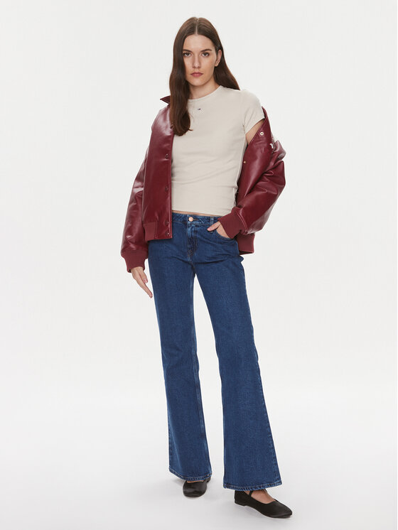 Tommy Jeans Tommy Jeans T-särk Essential DW0DW17383 Beež Slim Fit