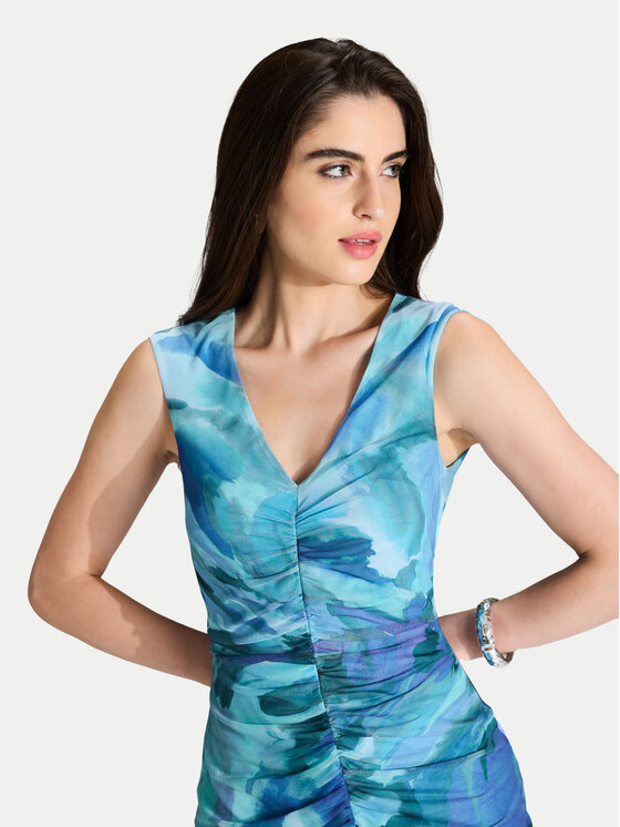 Swing Swing Koktel haljina 5AI21400 Plava Slim Fit