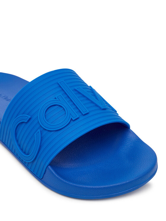 Calvin Klein Calvin Klein Šľapky Nemo - Contoured Emblem Logo Sliders HM0HM02113 Modrá