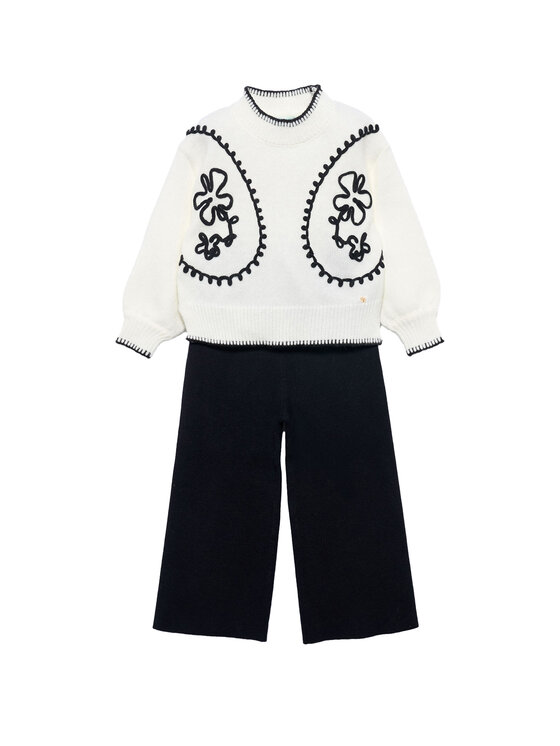 Abel & Lula Abel & Lula Set džemper, hlače i portikla 5729 Crna Regular Fit