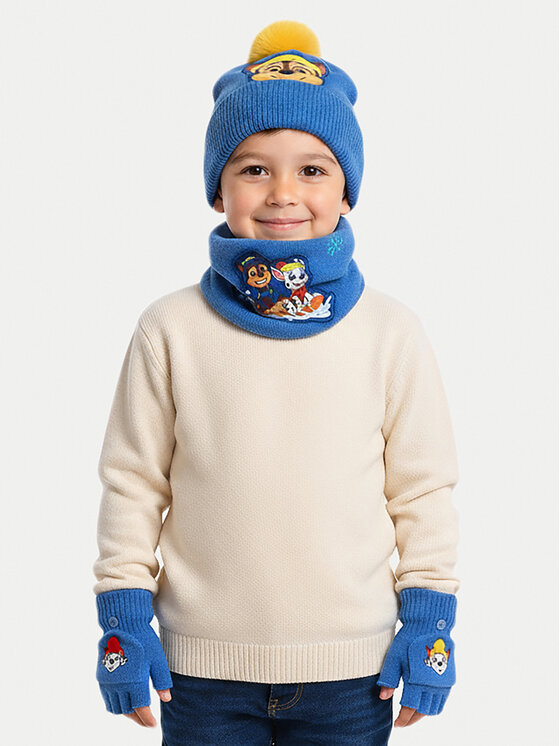 Paw Patrol Paw Patrol Комплект шапка, шал и ръкавици CEO-ACCCS-AW25-328PAW Син