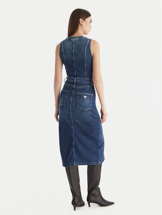 Guess Guess Φόρεμα τζιν W5BK40 D0615 Μπλε Regular Fit