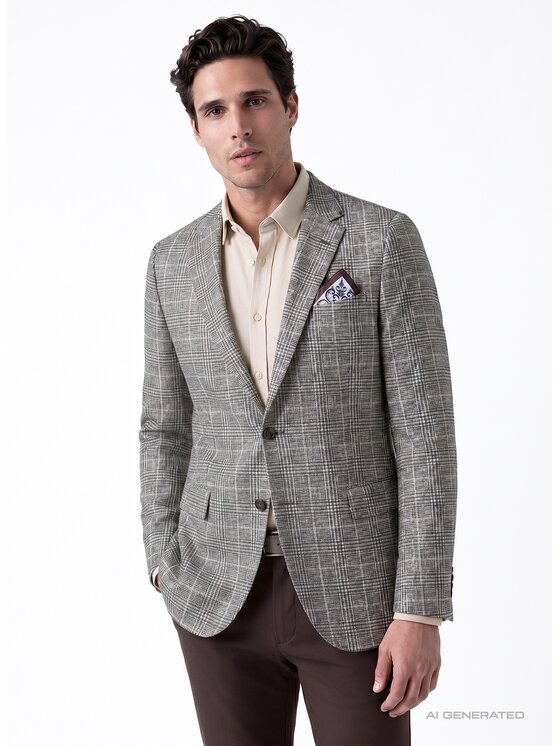 Pako Lorente Pako Lorente Marynarka P26WF-3X-003 Beżowy Slim Fit
