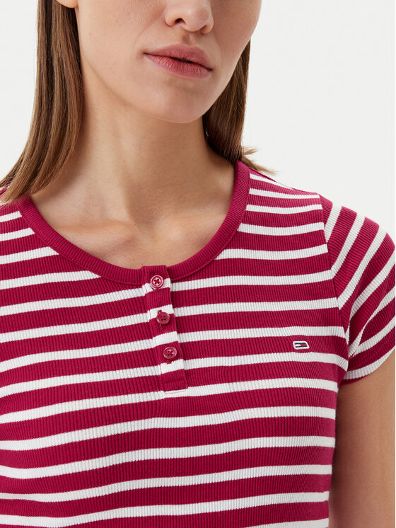 Tommy Jeans Tommy Jeans T-Shirt DW0DW19502 Ροζ Slim Fit