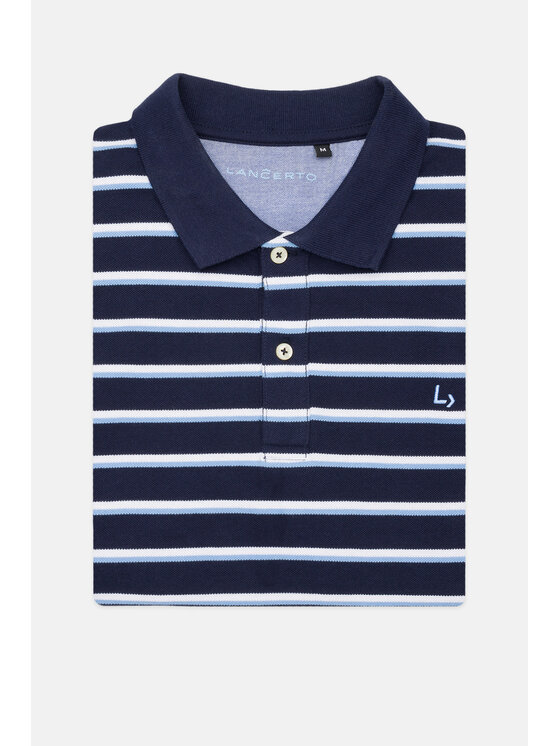 Lancerto Lancerto Polo Logan PO073123000024 Granatowy Regular Fit