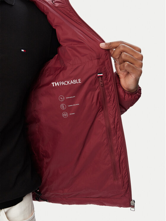 Tommy Hilfiger Tommy Hilfiger Übergangsjacke MW0MW43464 Dunkelrot Regular Fit