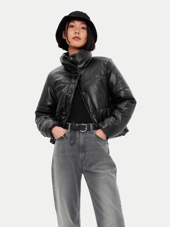 Gap Bunda z imitácie kože 486399 Čierna Regular Fit