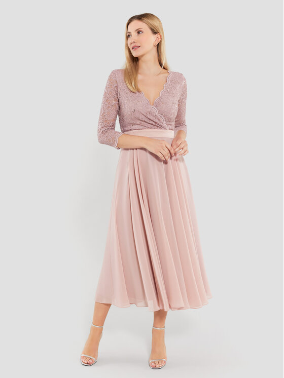 Swing Swing Sukienka koktajlowa 5AE01600 Różowy Regular Fit