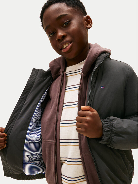 Tommy Hilfiger Tommy Hilfiger Átmeneti kabát KB0KB09852 Fekete Regular Fit