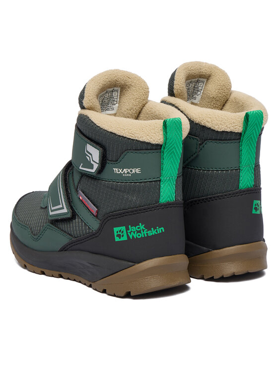 Jack Wolfskin Jack Wolfskin Sniego batai Polar Bear B Texapore Mid VC K A62144 E0206 Žalia