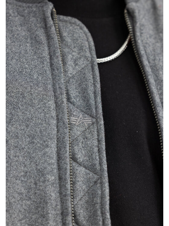 Alpha Industries Alpha Industries Kurtka bomber MA-1 Wool Bomber Jacket Srebrny Regular Fit