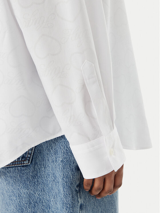 HUGO HUGO Marškiniai Elisana 50559860 Balta Regular Fit