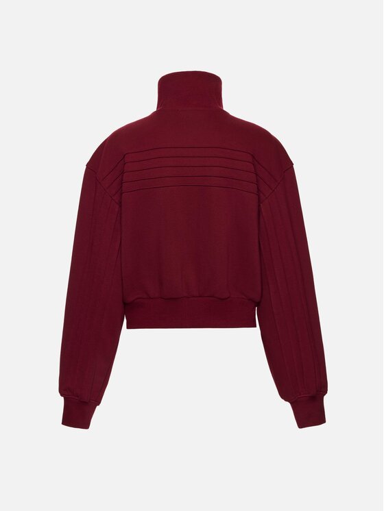 La Mania La Mania Bluza PIN Bordowy Basic Fit
