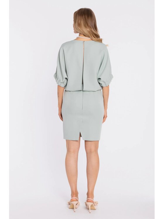 Made of Emotion Made of Emotion Sukienka koktajlowa M904 Zielony jasny Oversize