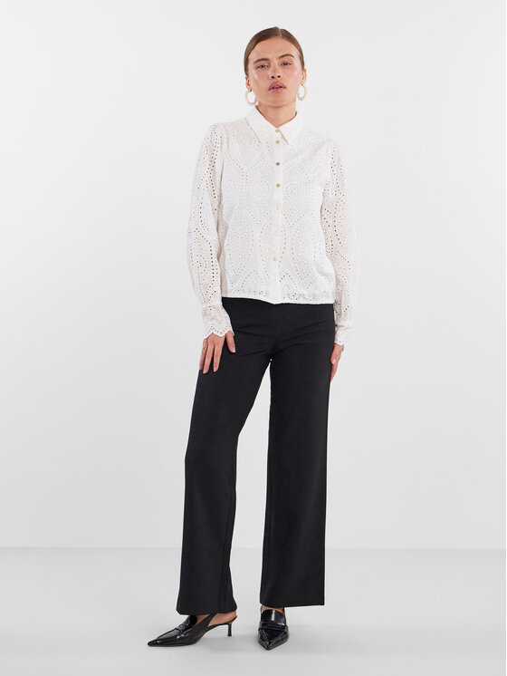 YAS YAS Πουκάμισο 26030708 Λευκό Regular Fit