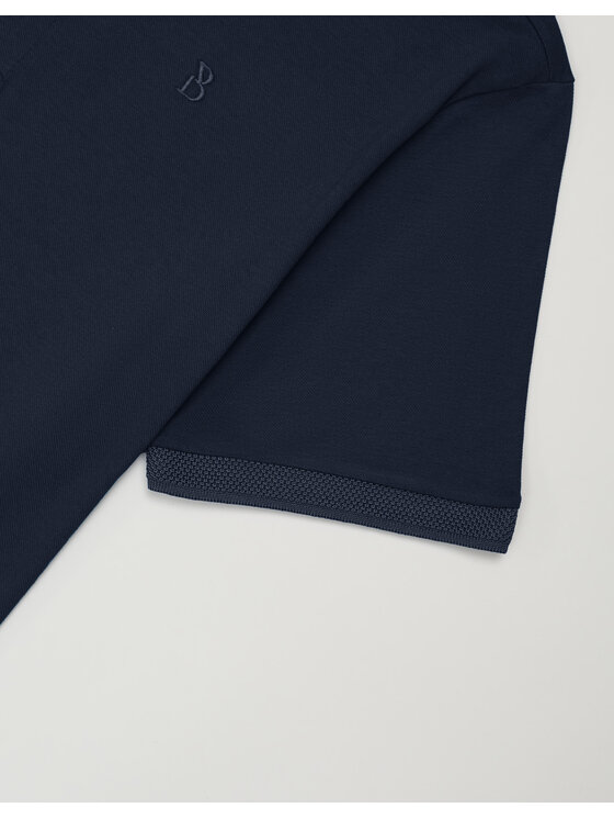 Borgio Borgio Polo matteo Granatowy Classic Fit